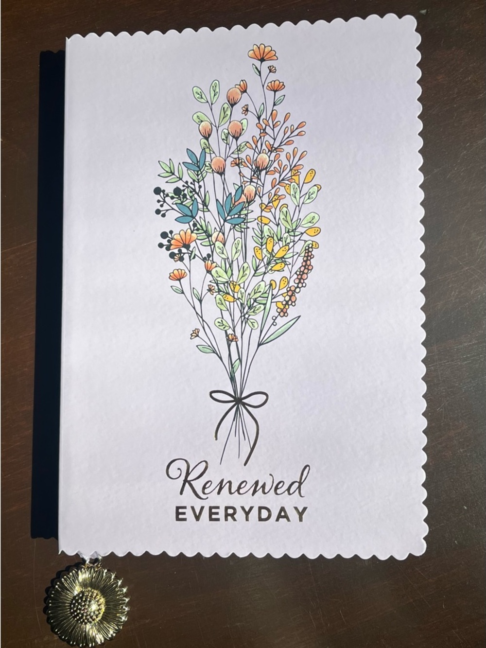 Renewed Everyday Floral Journal - White Cover with Pastel Bouquet